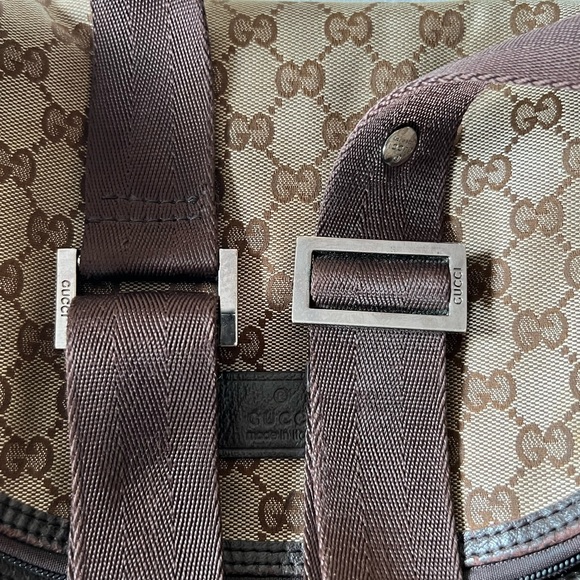 Authentic Gucci monogram diaper bag